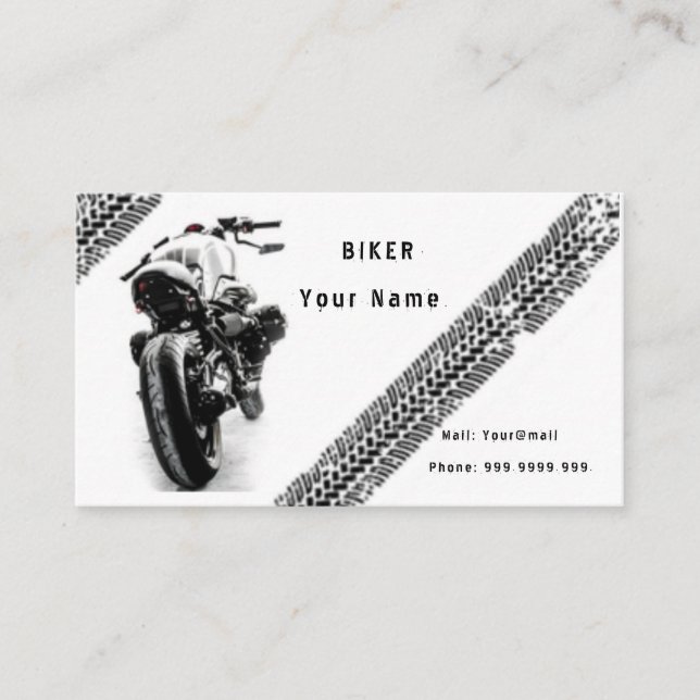 Carte De Visite Biker (Devant)