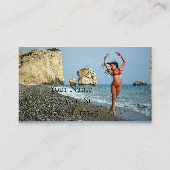 Carte De Visite Bikini Model Dancing Thunder_Cove (Devant)