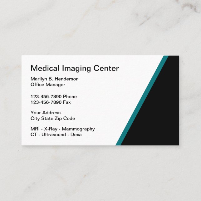 Carte De Visite Bilatéral moderne de radiologie Médicale (Devant)