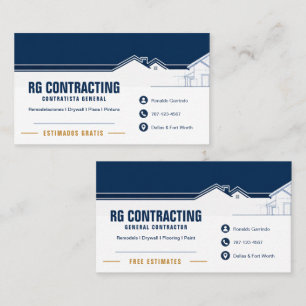 Carte de visite bilingue entrepreneur