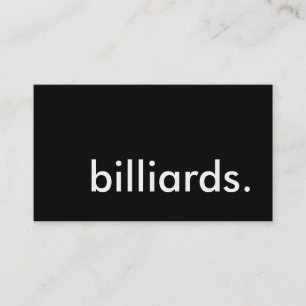 Carte De Visite billard.