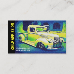 Carte De Visite Billet d'admission pour le salon de l'Auto ou le