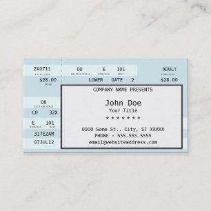 Carte De Visite billet de concert