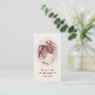 Carte De Visite Billet de fête de couronne en gravure sur bois - I