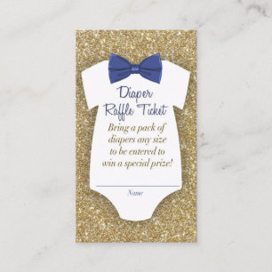 Carte De Visite Billet de tombola de couche-culotte de baby shower