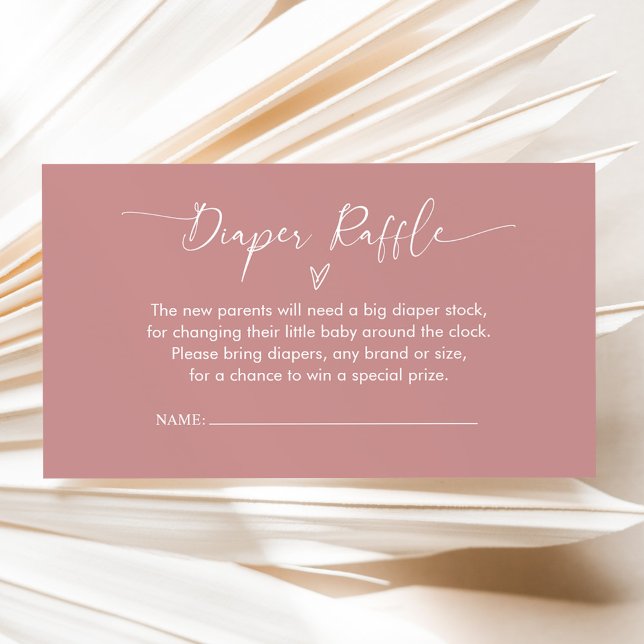 Carte De Visite Billet élégant Boho Pink Diaper (Créateur téléchargé)