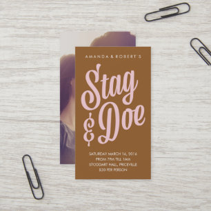 Carte De Visite Billet Scripty Stag & Doe