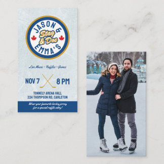 Carte De Visite Billets Hockey Night Stag et Doe Jack et Jill