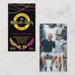 Carte De Visite Billets Mardi Gras Buck and Doe Jack et Jill
