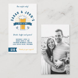 Carte De Visite Billets Stag and Doe - Beer Stein en blanc