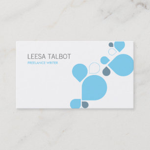 Carte de visite bio bleu