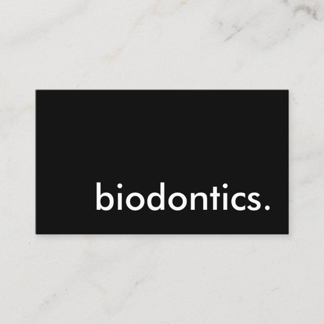 Carte De Visite biodontique. (Devant)