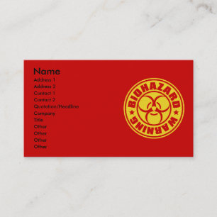 CARTE DE VISITE BIOHAZARD