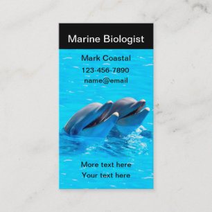Carte De Visite Biologiste de la marine thème Dauphin