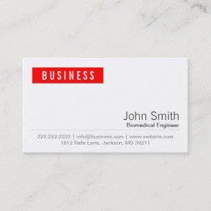Carte de visite biomédical Étiquette simple en r