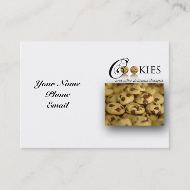 Carte De Visite Biscuits et d'autres desserts délicieux sur le (Devant)