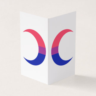 Carte De Visite Bisexual Pride Crescent Moons Greeting Card