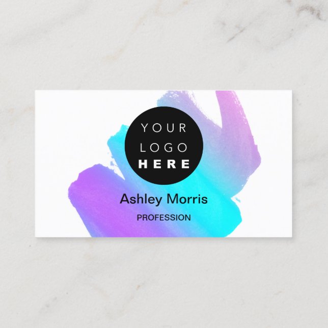 Carte De Visite Bit Me QR Code Nous Acceptons Bitcoin Bleu Blanc (Dos)