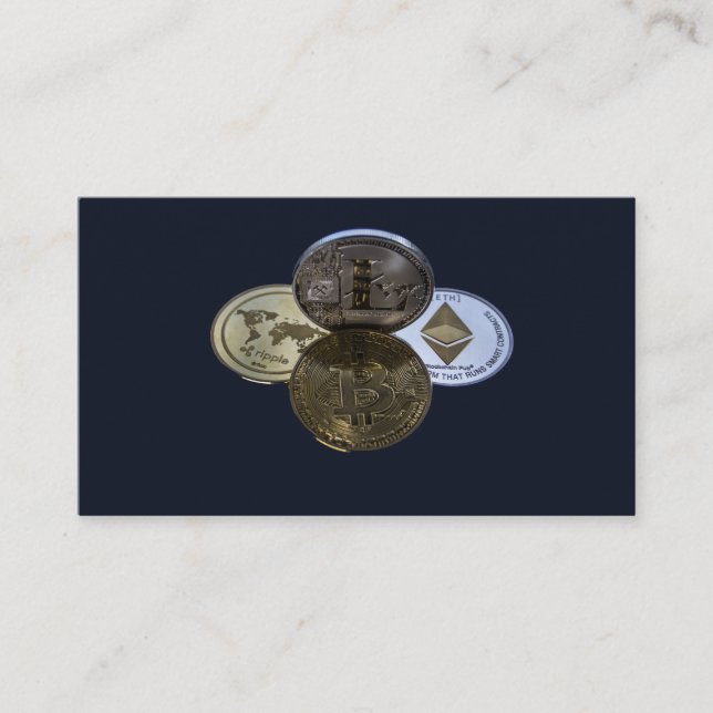 Carte De Visite Bitcoins et Altcoins (Devant)