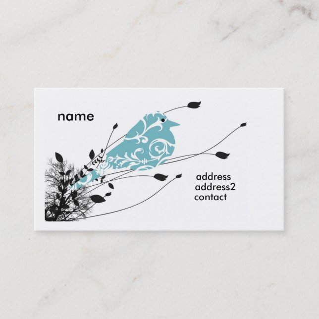 Carte De Visite bizcard de birdie (Devant)