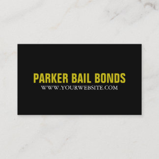Carte De Visite Black and Gold Jail Bail Bonds Company