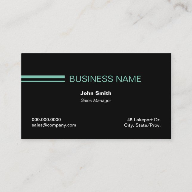 Carte De Visite Black Business Cards (Devant)