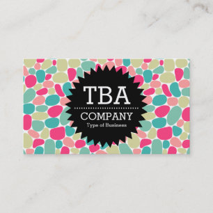 Carte De Visite Black Circle Star v2 - Abstrait 160417 - Colors v2