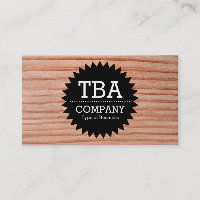 Carte De Visite Black Circle Star v2 - Wood 01 (Devant)