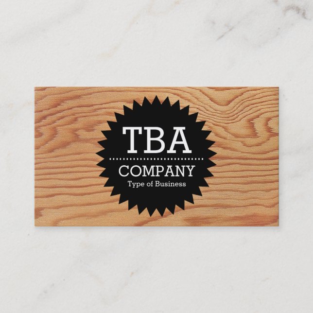 Carte De Visite Black Circle Star v2 - Wood 02 (Devant)