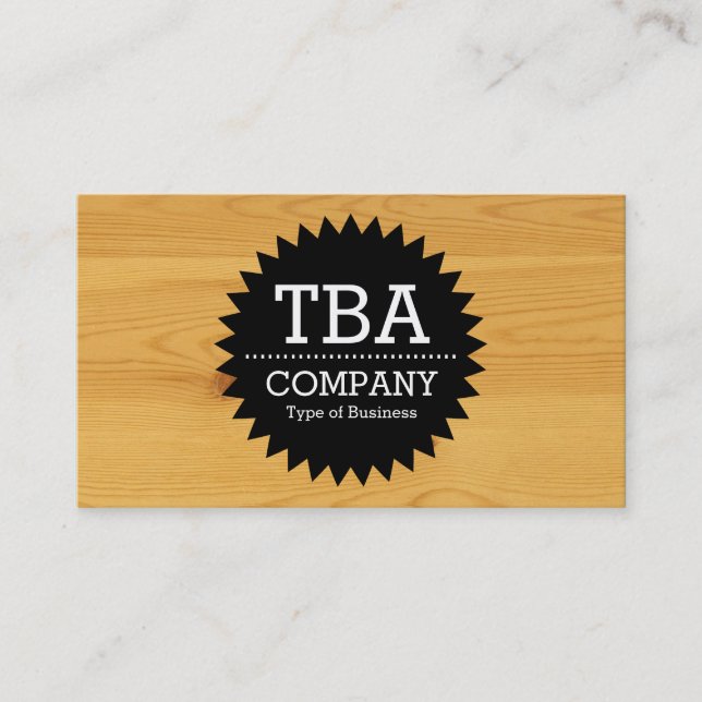 Carte De Visite Black Circle Star v2 - Wood 04 (Devant)