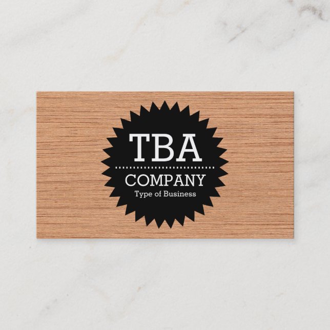 Carte De Visite Black Circle Star v2 - Wood 06 (Devant)