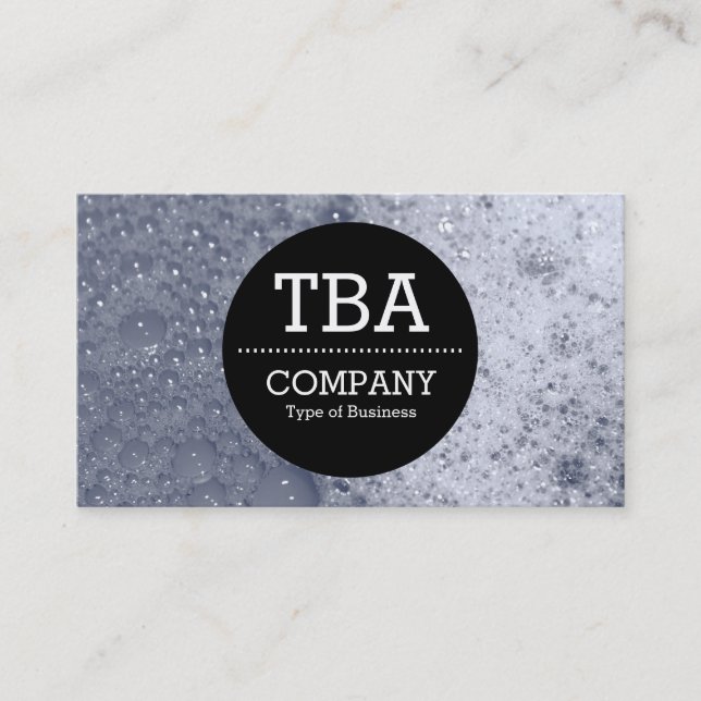 Carte De Visite Black Circle v2 - Bulles de savon 03 (Devant)