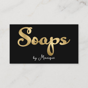 Carte de visite Black et Faux Gold Soaps