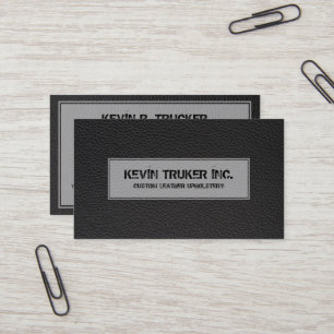 Carte De Visite Black faux leather