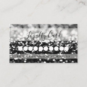 Carte De Visite Black GlitterSalon et spa Loyalty