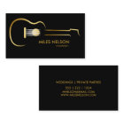 Black Gold Guitar Modern Logo Music