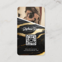 Black Gold Marble Photo QR Code Photographie moder