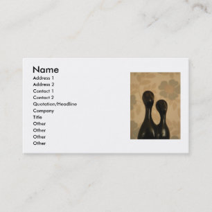Carte de visite Black Metal Figures