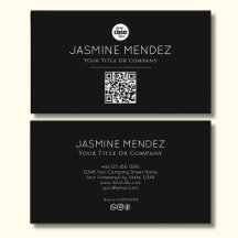 Black Modern QR Code Logo Social Icons Minimal 