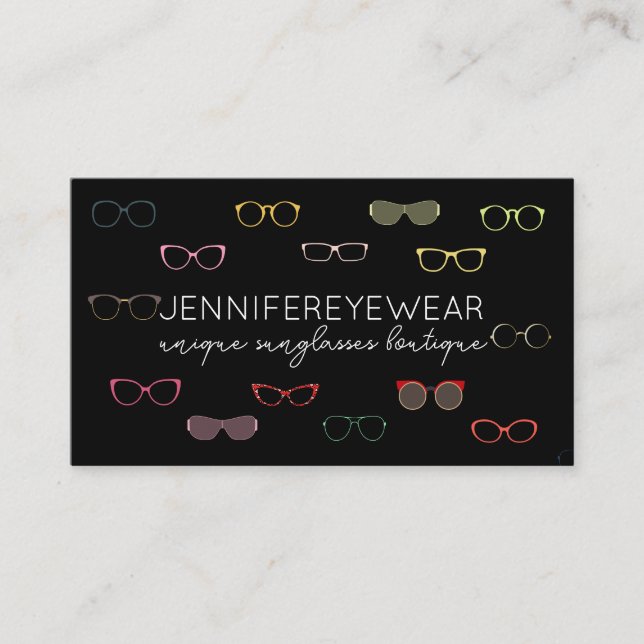 Carte De Visite Black Optic Eyewear Mode Lunettes de soleil (Devant)