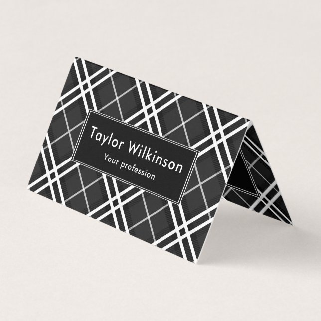 Carte De Visite Black Plaid (Devant)