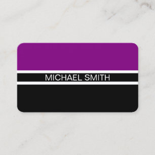 Carte De Visite Black Purple Professionnel Élégant Moderne