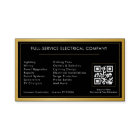 Black QR Code Electrician Electrical Contractor 