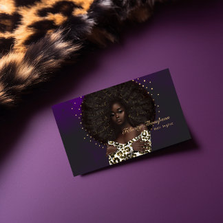 Carte De Visite Black Queen Beauty Mode QR Code