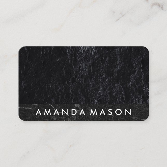 Carte De Visite Black Rock | Concepteur intérieur (Devant)