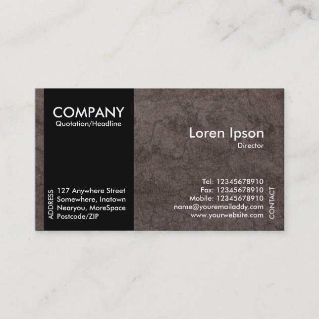 Carte De Visite Black SideBand - EarthTexture (Devant)