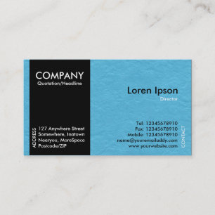Carte De Visite Black SideBand - Texture de papier bleu clair
