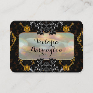 Carte De Visite Black Venue Elegant Pearl Professional