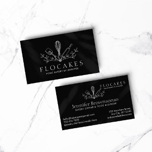 Carte De Visite Black Whisk Pâtisserie Chef Accueil Boulangerie Ca