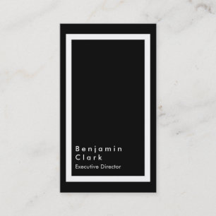 Carte De Visite Black White Bordure Special Executive Gérer
